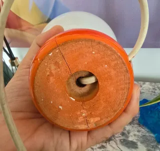 Lampada Space Age Arancione e Bianca