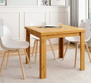 Mesa cuadrada extensible color roble