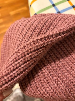 Jersey punto rosa manga larga