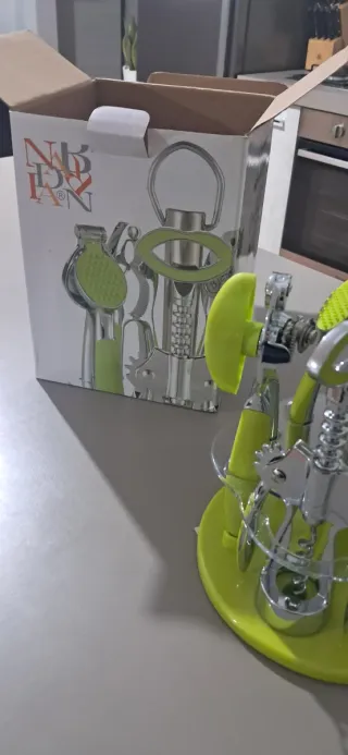 Set Utensili Cucina Acciaio e Plastica