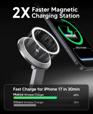 Estación Carga Magnética Plegable 3 en 1