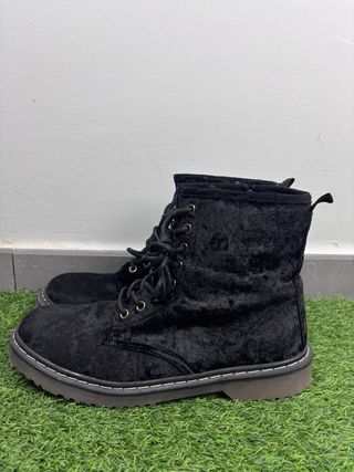 Botas militares Creek's negras terciopelo