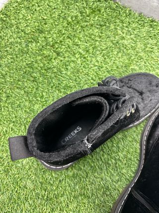 Botas militares Creek's negras terciopelo