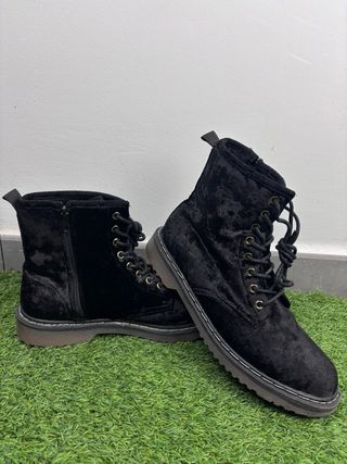 Botas militares Creek's negras terciopelo