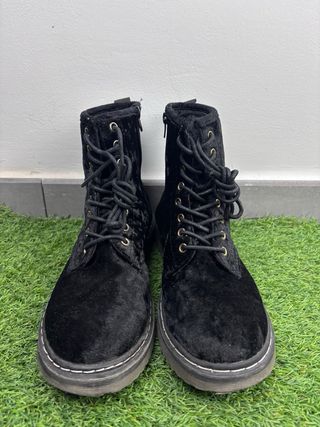 Botas militares Creek's negras terciopelo