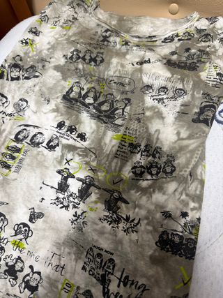 Camiseta estampada de monos para hombre