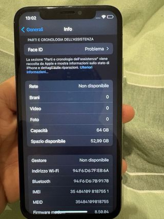 iPhone X per pezzi di ricambio