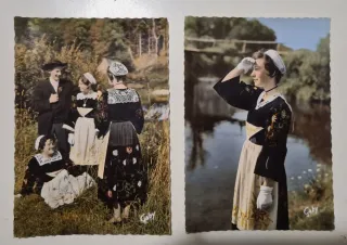 Lote 8 Postales Antiguas Bretaña Francia