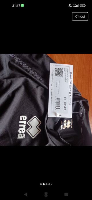 Coppia maglie allenamento Errea.