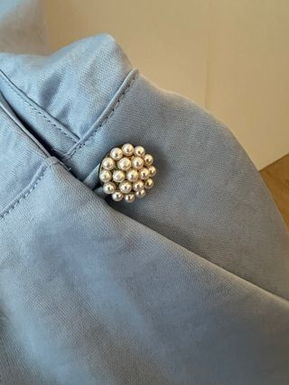 Camisa Zara satinada azul