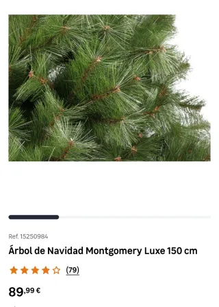 Árbol de Navidad 1.50 + luces led 10 m.
