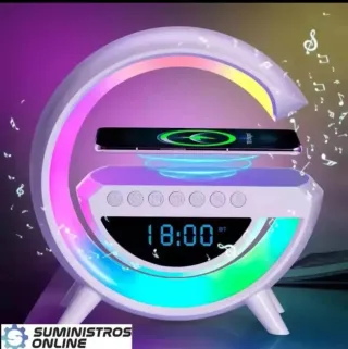 CAEGADOR INALAMBRICO 15W,DESPERTADOR ALTAVOCES NLU