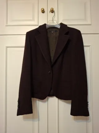 Traje de Chaqueta marrón de Zara Talla 44.