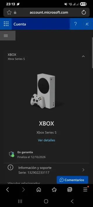 Xbox Series S 1TB Negra SIN MANDO