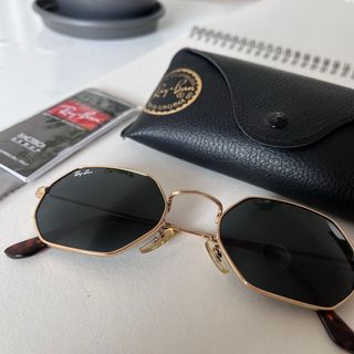 Gafas Ray-Ban Hexagonal Doradas RB3556 - Original