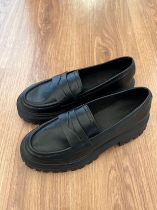 Mocasines negros plataforma