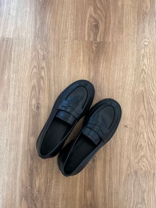 Mocasines negros plataforma