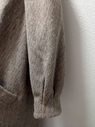 Abrigo lana tres cuartos beige señora