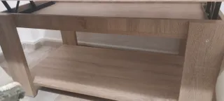 Mesa de centro elevable de madera