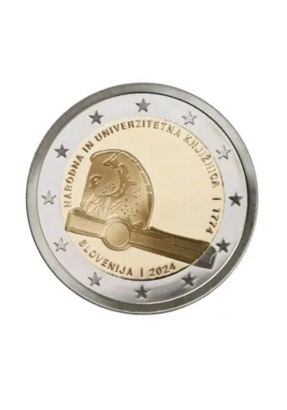 Moneda 2€ Eslovenia 2024 biblioteca nacional SC.