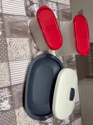 Set 2 Contenitori Tupperware Rossi