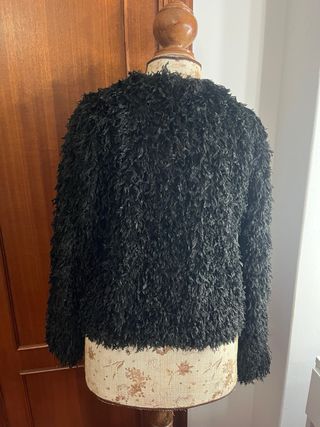 Abrigo negro pelo talla única