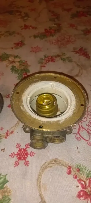 Farol antiguo barco latón y cristal