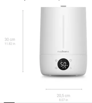 medisana AH 663 humidificador aire con higrómetro