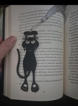 Segnalibro gatto nero