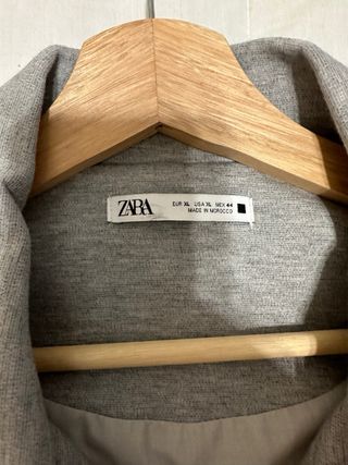 Cazadora Zara Gris Tela