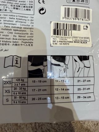 Protecciones Patinaje Oxelo