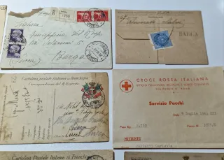 Storia Postale Italia Regno 10 pz. con croce rossa