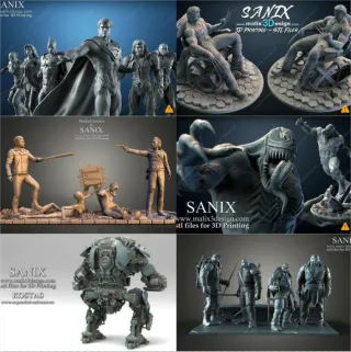 Modelli 3D di supereroi per stampanti 3D