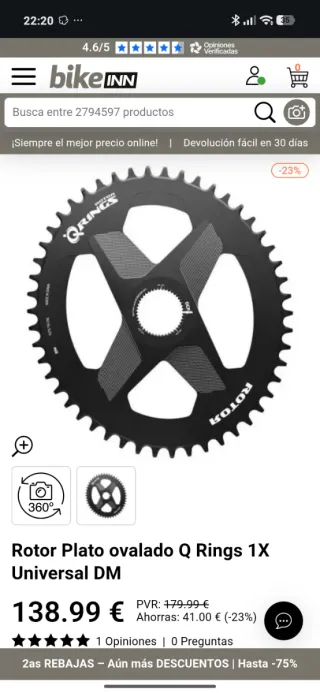 Rotor Q-Rings Plato 54T