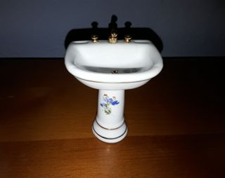 Baño Porcelana Miniatura Casa de Muñecas