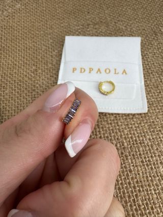 Pendientes PDPaola plata 927 y baño de oro