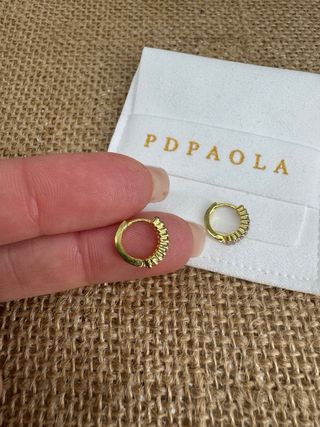 Pendientes PDPaola plata 927 y baño de oro