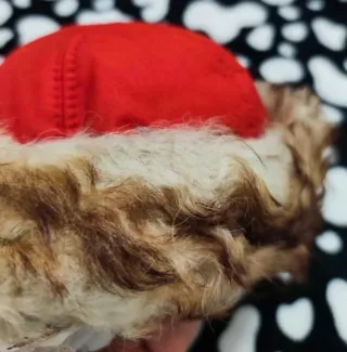 Cappello donna rosso e marrone