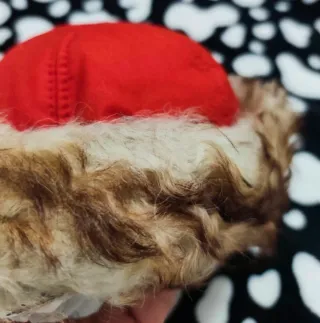 Cappello donna rosso e marrone