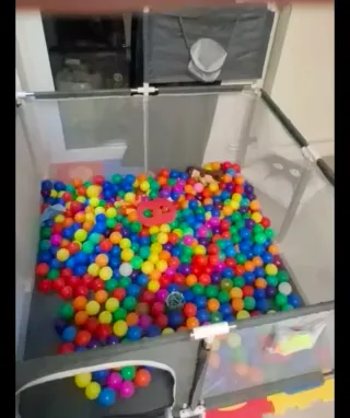 Parque infantil 120x120 gris