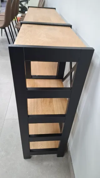 2 Estanterías madera y metal