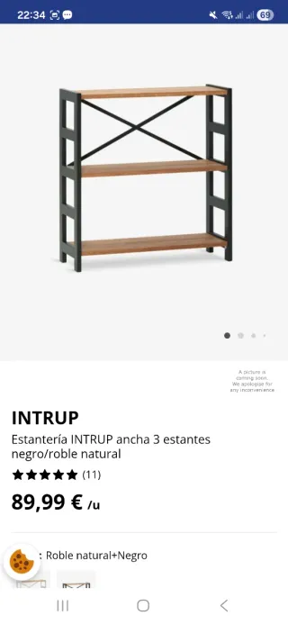 2 Estanterías madera y metal