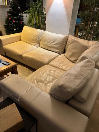 Sofá Natuzzi Piel Beige 2.80x2m