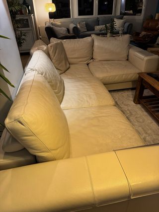 Sofá Natuzzi Piel Beige 2.80x2m