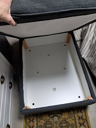 Pouf con canapé in tessuto