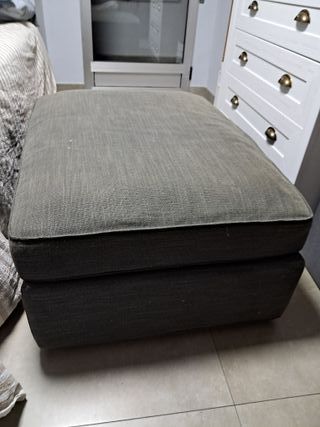 Pouf con canapé in tessuto