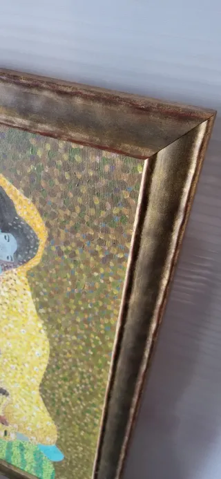 Cuadro lienzo El Beso klimt pintado a mano pintura