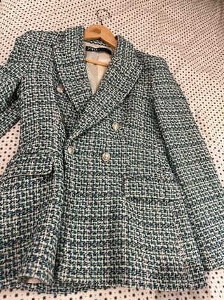 Americana Zara Tweed Verde Multicolor