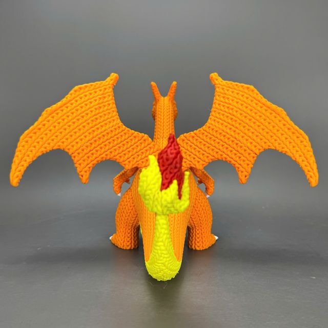 Charizard Pokémon Crochet 3D