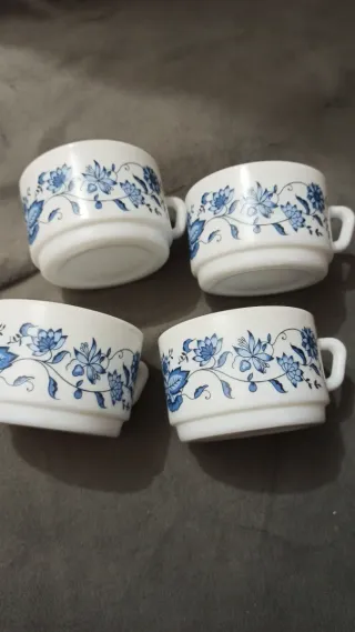 Tazas Arcopal Aster Azul Vintage (4 unidades)